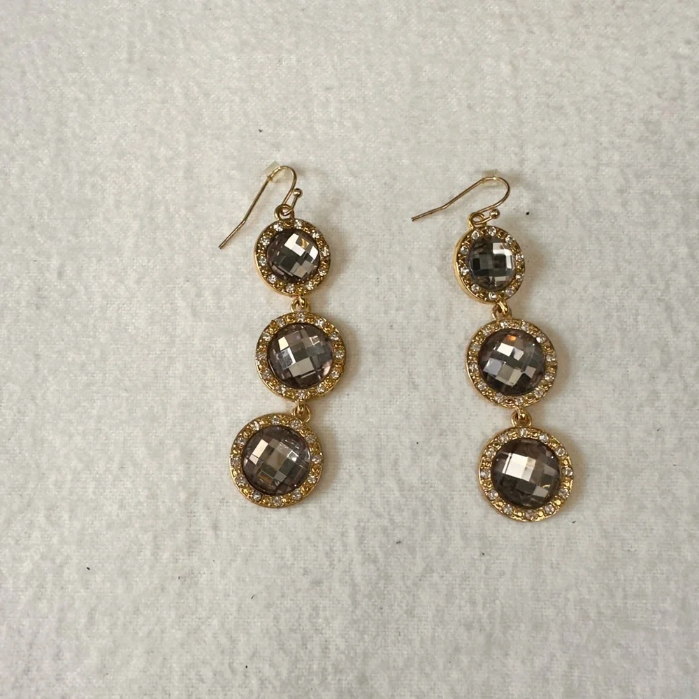 Vintage 90s Paired Earrings Fish Hook Lot of 3 Fashion Jewelry
